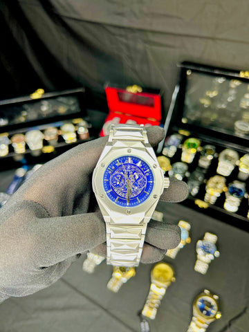 HB-Diamond Cut|Date Adjustment | Texture chain Watch