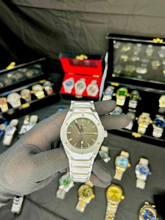 HB-Diamond Cut|Date Adjustment | Texture chain Watch