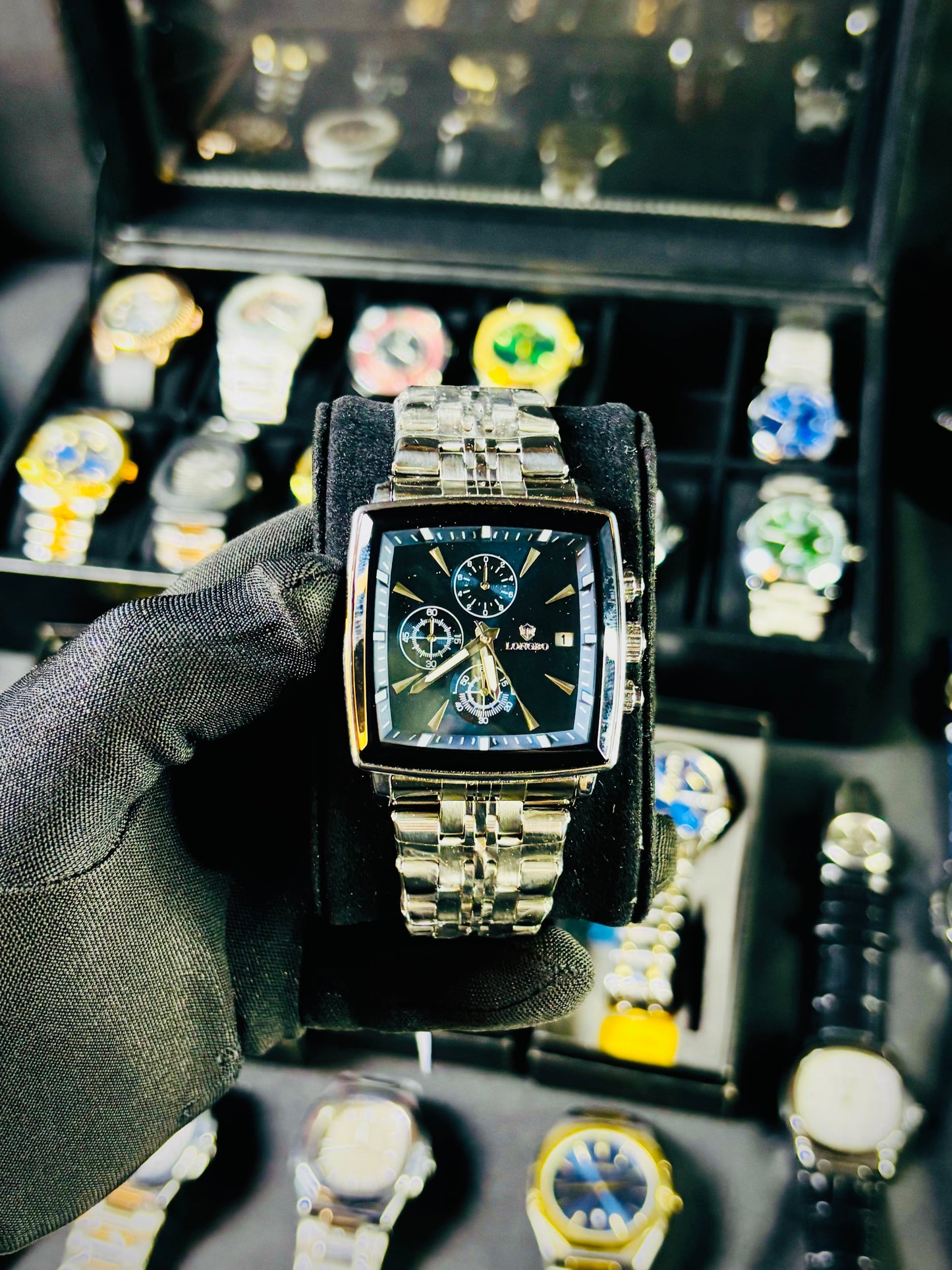 “LOBO 2025 men’s luxury watch with brown leather strap”